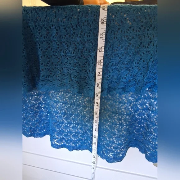 NWT Grace & Lace/ Teal Lace Knit Sweater/ Or Oversized Cardigan/ Size US L to 1X - Picture 10 of 11